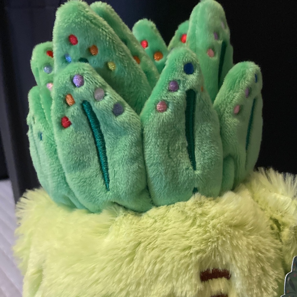 Green Cactus Bear Plush in Orange Pot Moriah Elizabeth Fred plush with bag - Picture 7 of 13